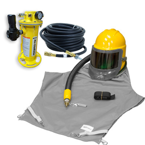 BULLARD® Model GVX2830PKG-Respirator-With-Standard 28" Cape, Air Filter, 50'-Breathing-Hose